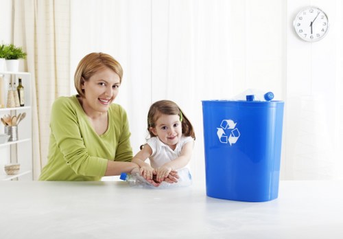 Professional waste clearance team working in Barbican
