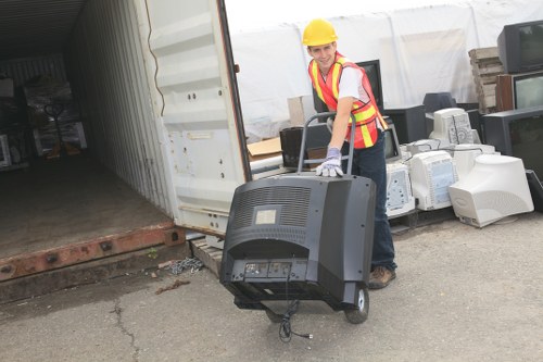 Modern waste management equipment used in Barbican